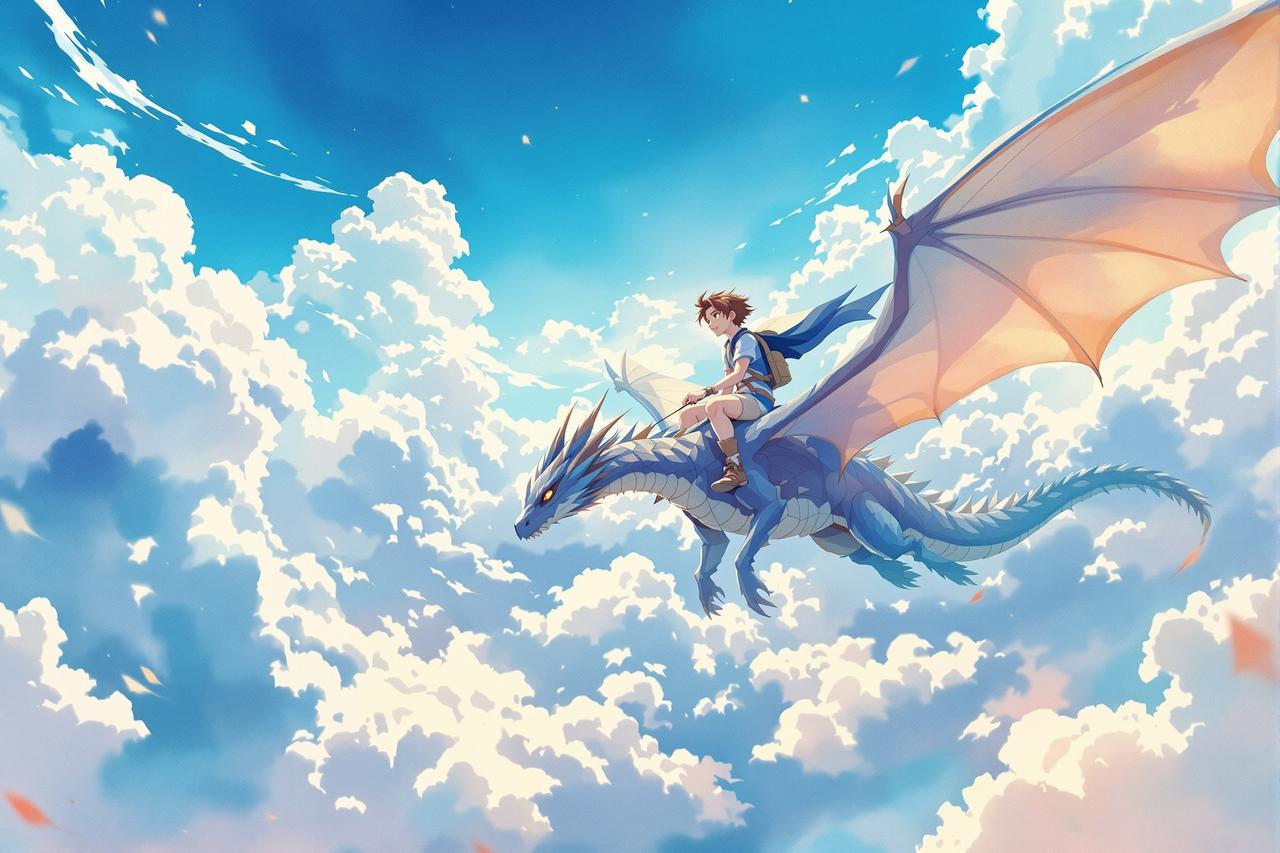 漫画网高能追番：青空之下 - 少年与龙的天空冒险